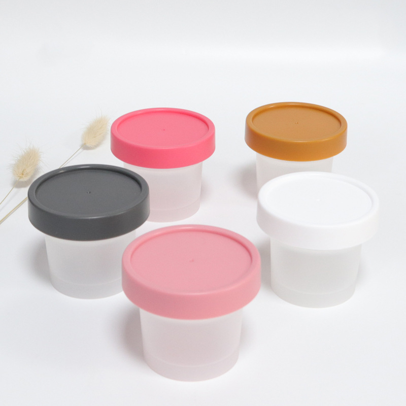 100g PP plastic jars frosted Color 100ml mesh ice cream yogurt dessert pudding food jar body butter scrub body milk cosmetic jar