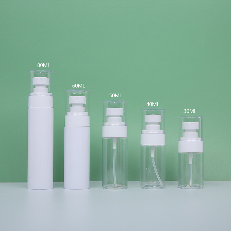 50/80/100/120ml PETG PET Makeup Face Wash Bottles Packaging Skincare Luxury Mist Spray Clear Black Bottles 20/410 Spray Head