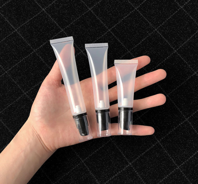10g 15g 20g Airless Pump Tube Cosmetics Lotion Lip Balm Eye Serum Liquid Foundation Tube Bottle with Massage Head 10ml 15ml
