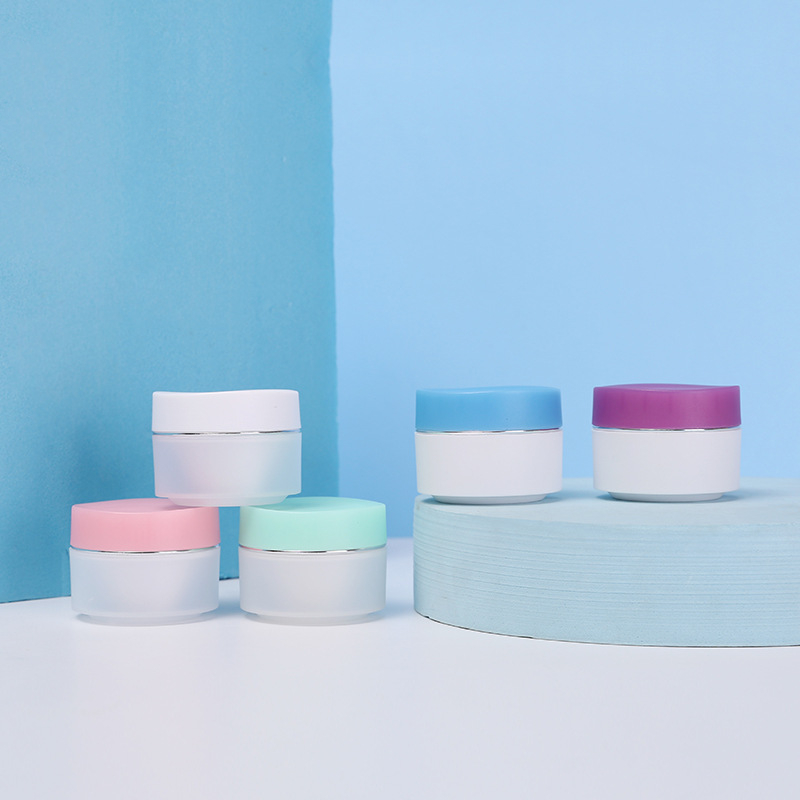 Color 15g 20g Face Cream Jar Refillable Empty Plastic Serum Jars With Lids Double Wall Layer PP Jar