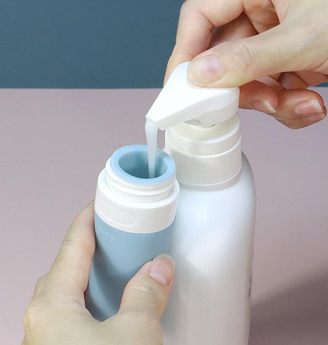 Food grade silicone hair color dye brush bottle 38ml 60ml 80ml travel Shampoo spa essential oil cream lotion bottle dispenser