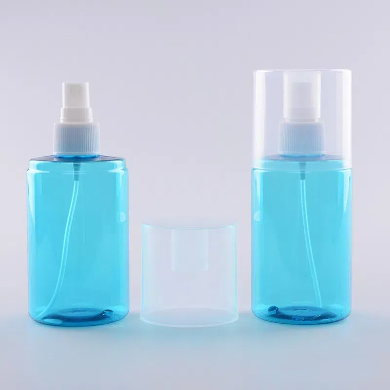 Blue Black Color Cosmetics Hair Oil Mist Face Spray Bottle 200ml With Full Cover Cap Perfume Fragrance Spray Bottle