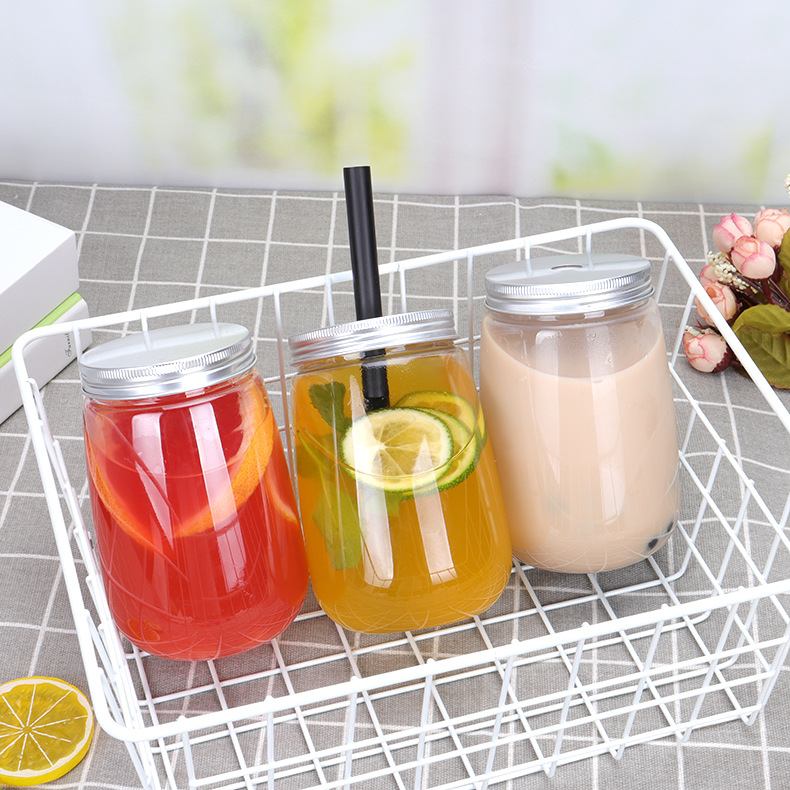 Food safe drinking limonade lemonade bottles smoothies ice coffee bottles round 500ml 16oz 8oz 12 ounce bpa free plastic bottles