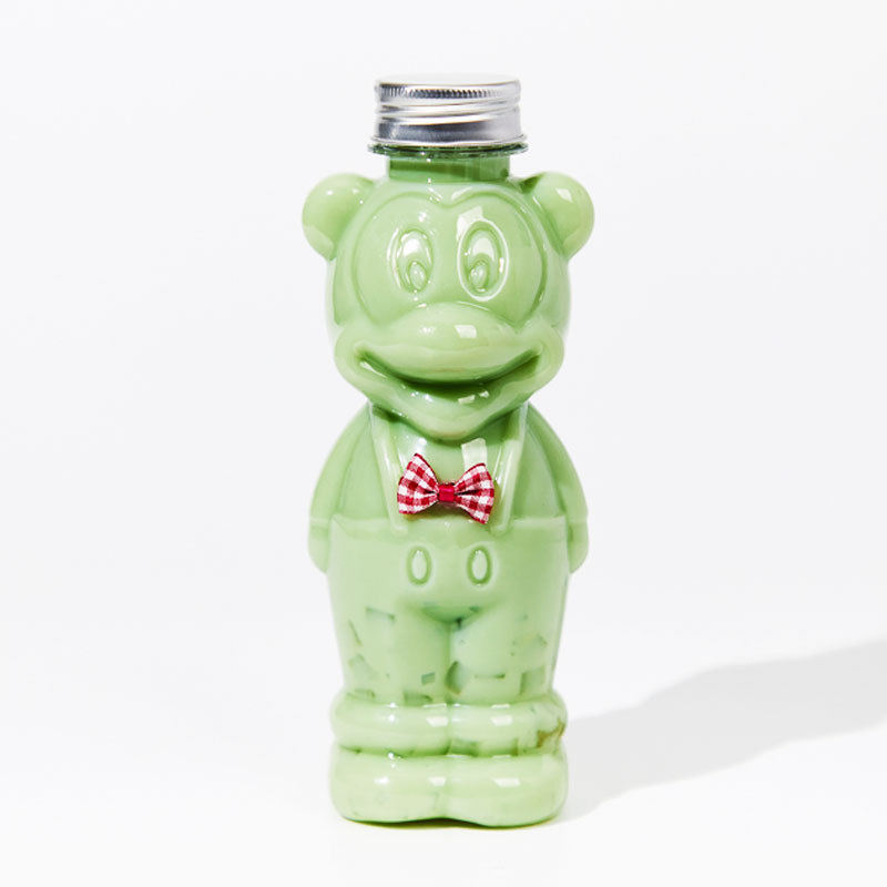 400ml Cute Water Bottle for Kids Cartoon Disposable Beverage Juice Drink Packaging Containers Boba Cup with Straw Cookie Jar