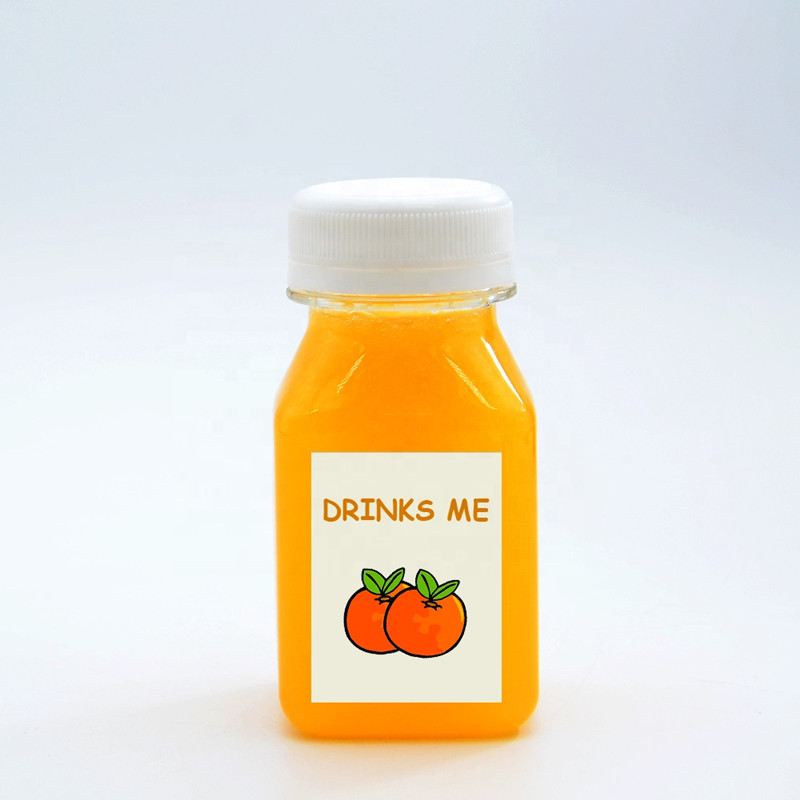 60ml Plastic Juice Bottles with White Lids 2oz Sample Beverage Container Flavored Energy Ginger Shots Bottles with Cap Drink Cup