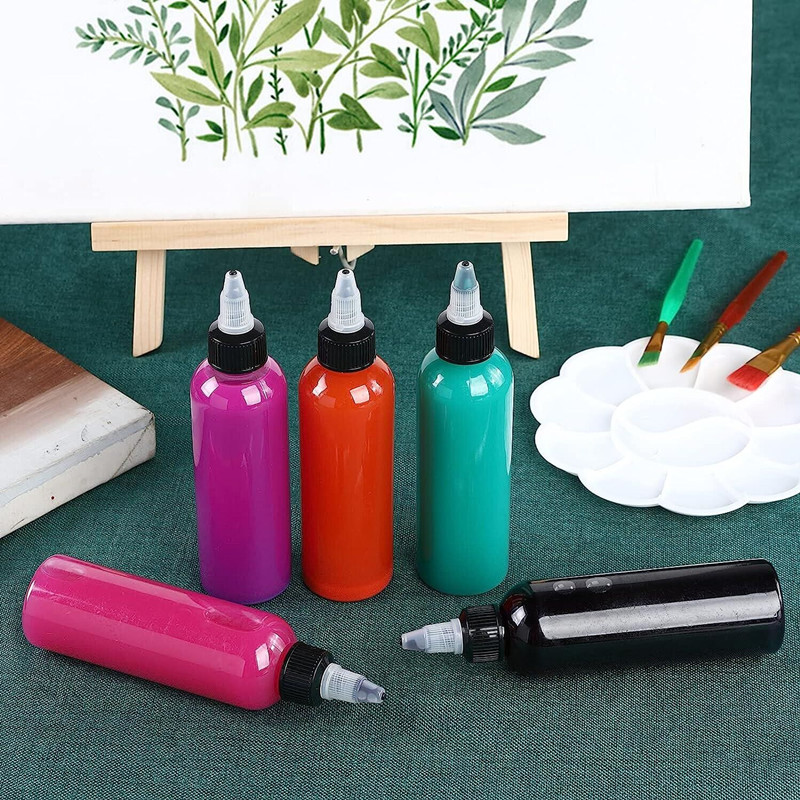 Chili Hot Sauce bottle 4oz Hair Oil Dropper Bottle 30ml 60ml 100ml Clear Plastic Small 2oz Squeeze Bottles with Black Twist Top