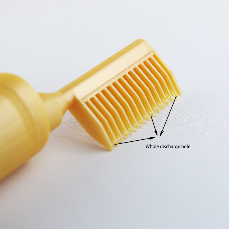 50ml 60ml 80ml 110ml 150ml Empty LDPE Soft Touch Salon Hair Oil Applicator Bottle for Hair with Comb Hair Dye Squeeze Dispenser
