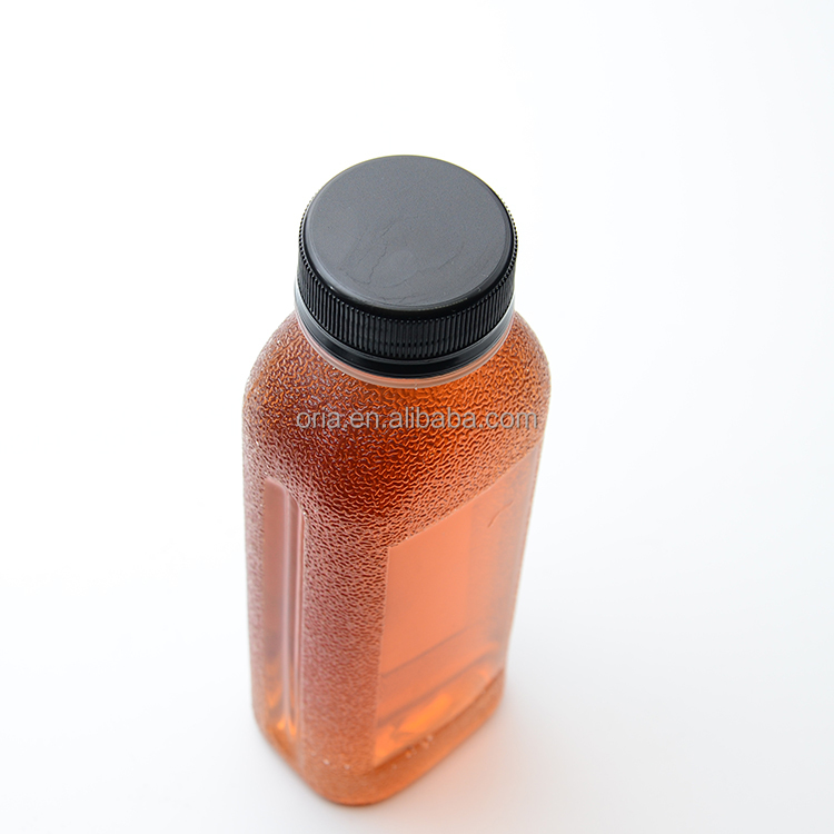 Custom 300ml 350ml 400ml Square Round Plastic Hot Fill Bottle Beverage Juice Bottle Food Grade Pet Juice bottles