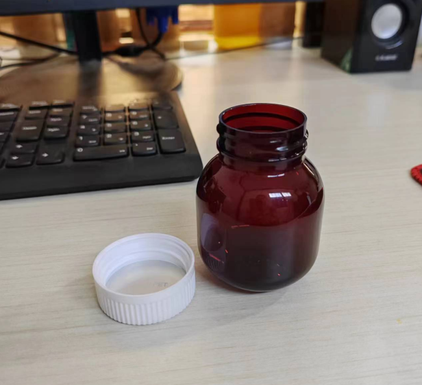 125ml Empty PP Plastic Amber Capsule Bottle Amber Vitamin Food Supplement Drug With Child Proof Lid
