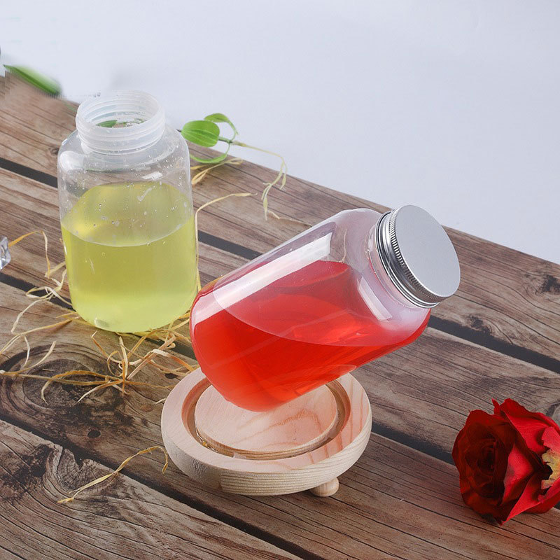 550mlJuice Bubble Tea Smoothie Plastic Packaging Bottles PP Beverage Plastic Juice Bottle With Cap