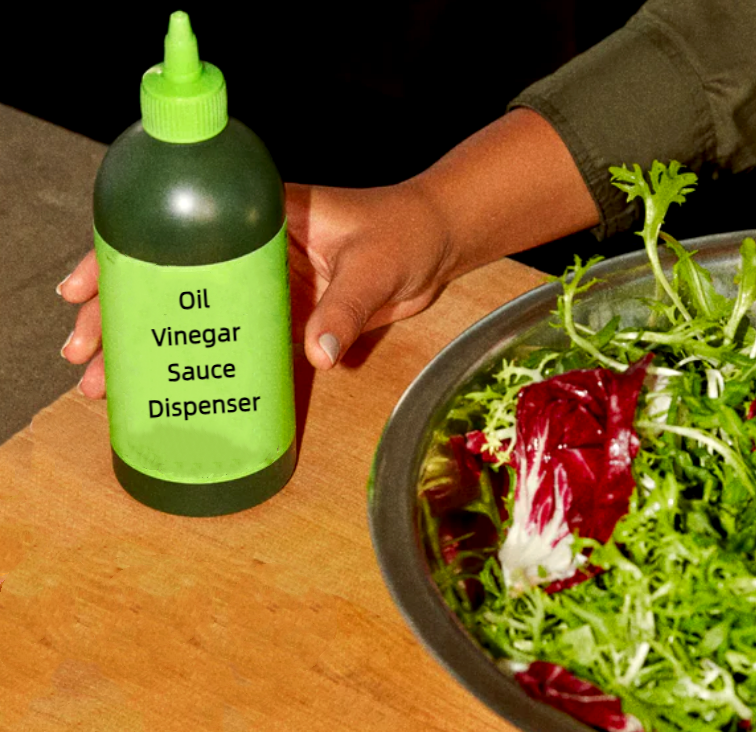 Matte Green 8oz 16oz 250ml 500ml Food Grade PE Plastic Olive Oil Squeeze Bottle with Twist Top Spout Cap Ketchup Sauce Dispenser