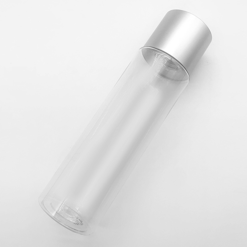 Luxury 250ml toner bottle 100ml 120ml toner lotion cream bottle packaging square round frosted toner bottle with Gold Silver Cap
