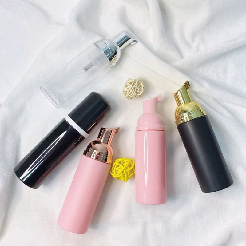 30ml 60ml 100ml Foaming Cleanser White Matte Black Luxury Foam Pump Bottle With Aluminum pump