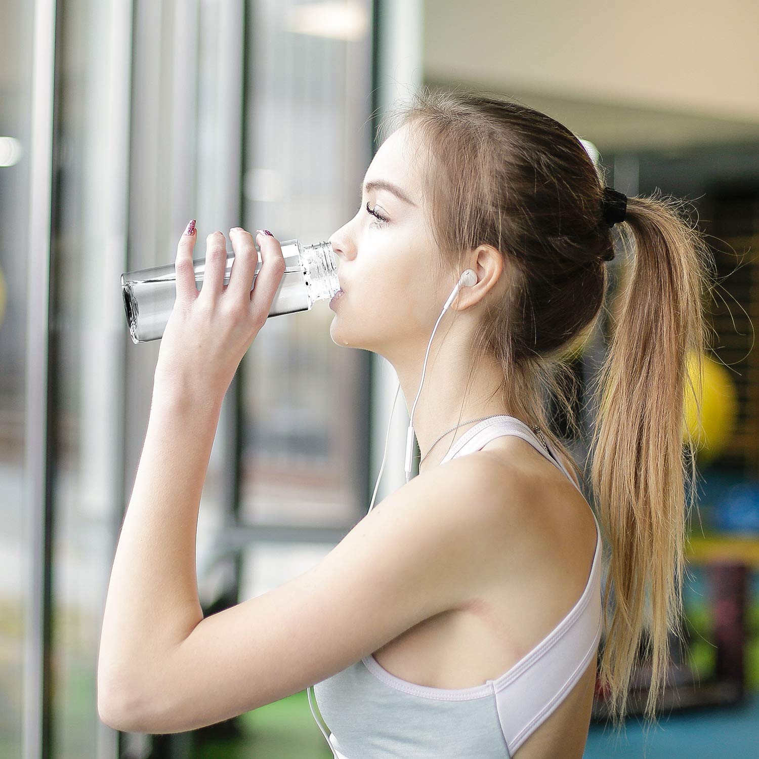 400ML Plastic Empty Sensory Bottles with Lids PET Juice Bottles Reusable Beverage Drink Bottle for Smoothie Water Milk