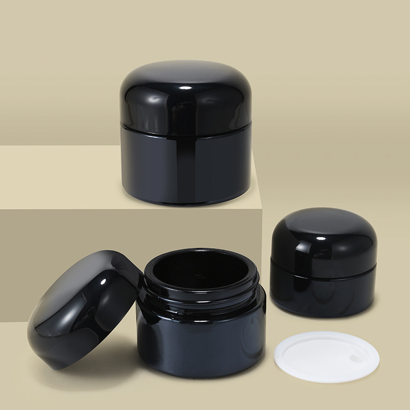 Cosmetic Cream PET PE PP Jar 100ml 120ml 200ml Plastic Container Round Clear Lotion Customized Blue Scrub Butter Jars Silver Lid