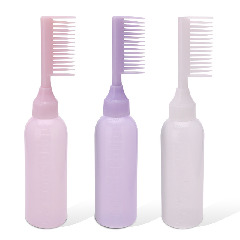 50ml 80ml 100ml 150ml hair comb bottle hair dye brush bottle Home Beauty DIY Bottle