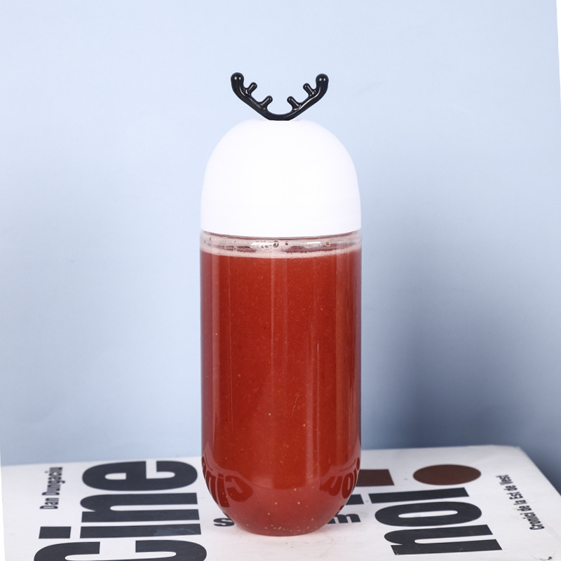 Juice Bottles Plastic Ginger Shot Bottle Orange Screen Printing 2oz 3oz 60ml 100ml Beverage Screw Cap Juice Bottle with Logo