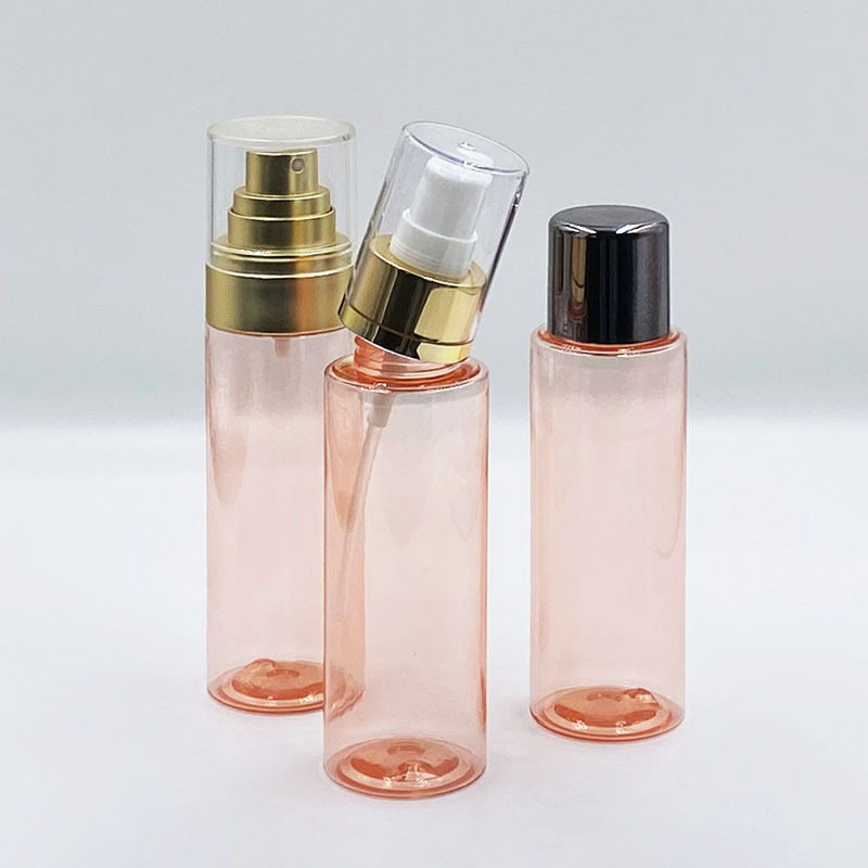 50ml 180ml Pink luxury cosmetic bottle for skin care cosmetic pump plastic lotion bottle