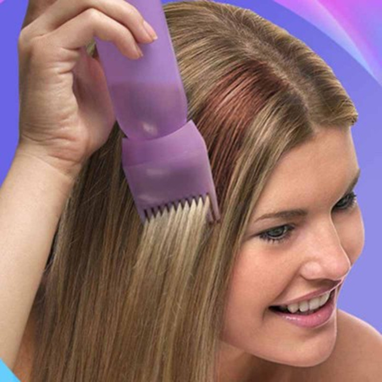 Hot selling salon brush hair tools 120ml 150ml plastic dispensing oil hair dye bottle applicator comb PP PET squeeze bottle