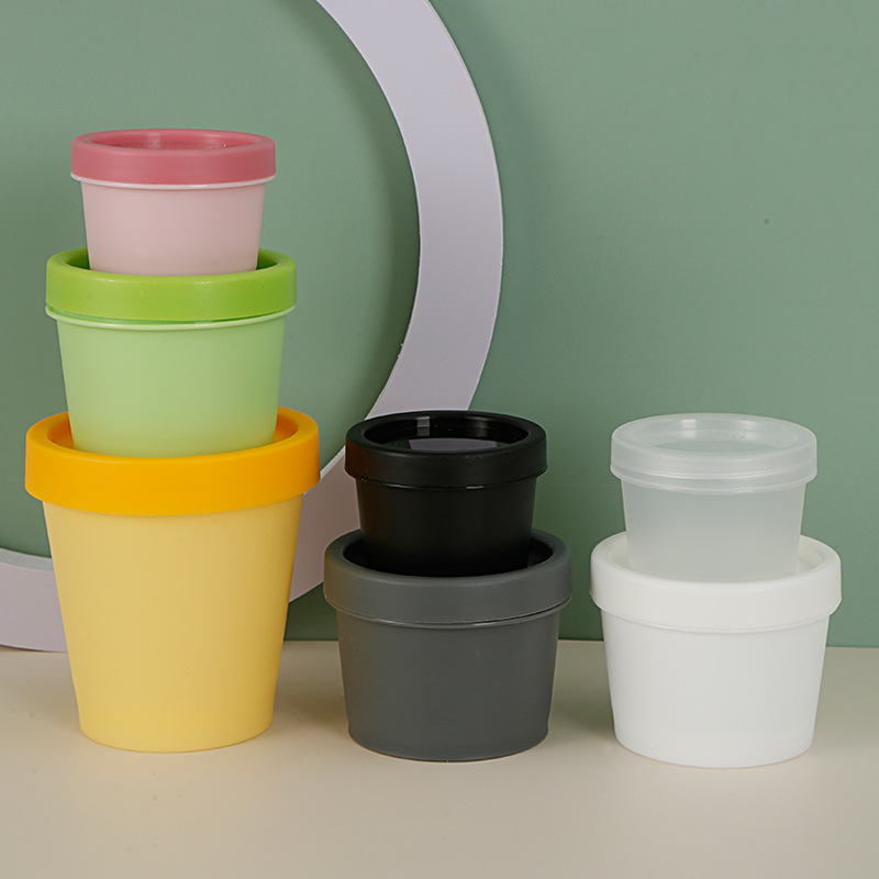 Food Grade Custom Cream Jars with Lids 15g 30g 50g Round Square Wide Lotion Jar for Cosmetic Plastic Containers