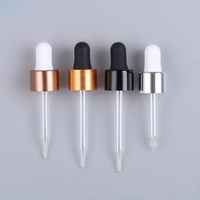 13/415 18/415 20/415 smooth white dropper cap white plastic cosmetic essential oil dropper with pipette for 30ml glass bottle