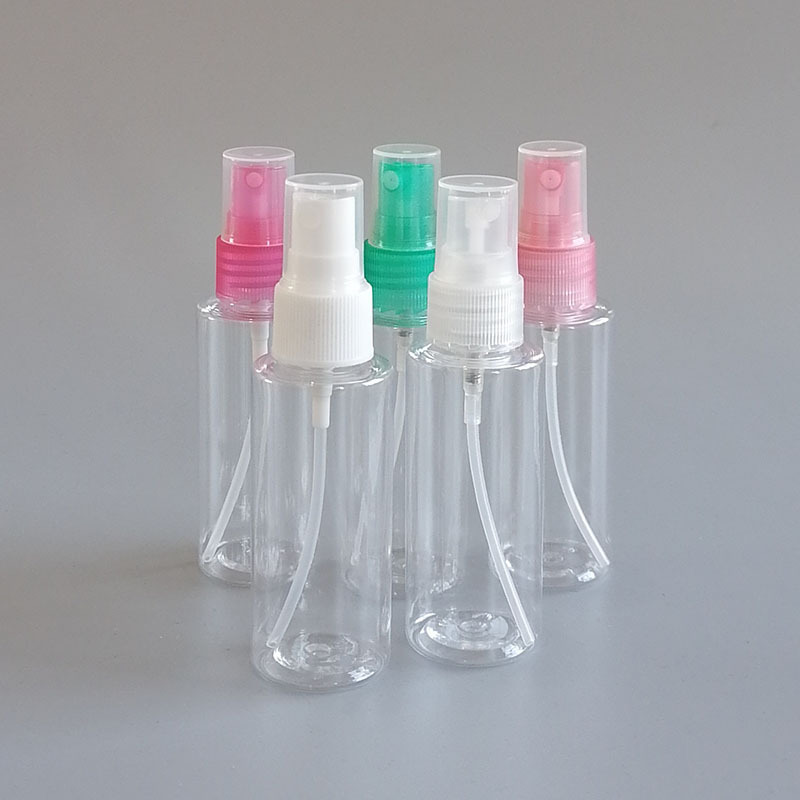 Mini Size 10ml 30ml 60ml Spray Bottle Customize Plastic Fine Mist Spray Bottle Cosmetic Makeup Packaging Press Clean Bottles