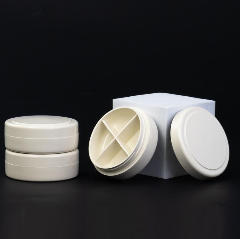 10g Pink Black Beige Cosmetics Makeup Powder Jar 4 in 1 blush jar eye shadow concealer Four color nail polish plastic case box
