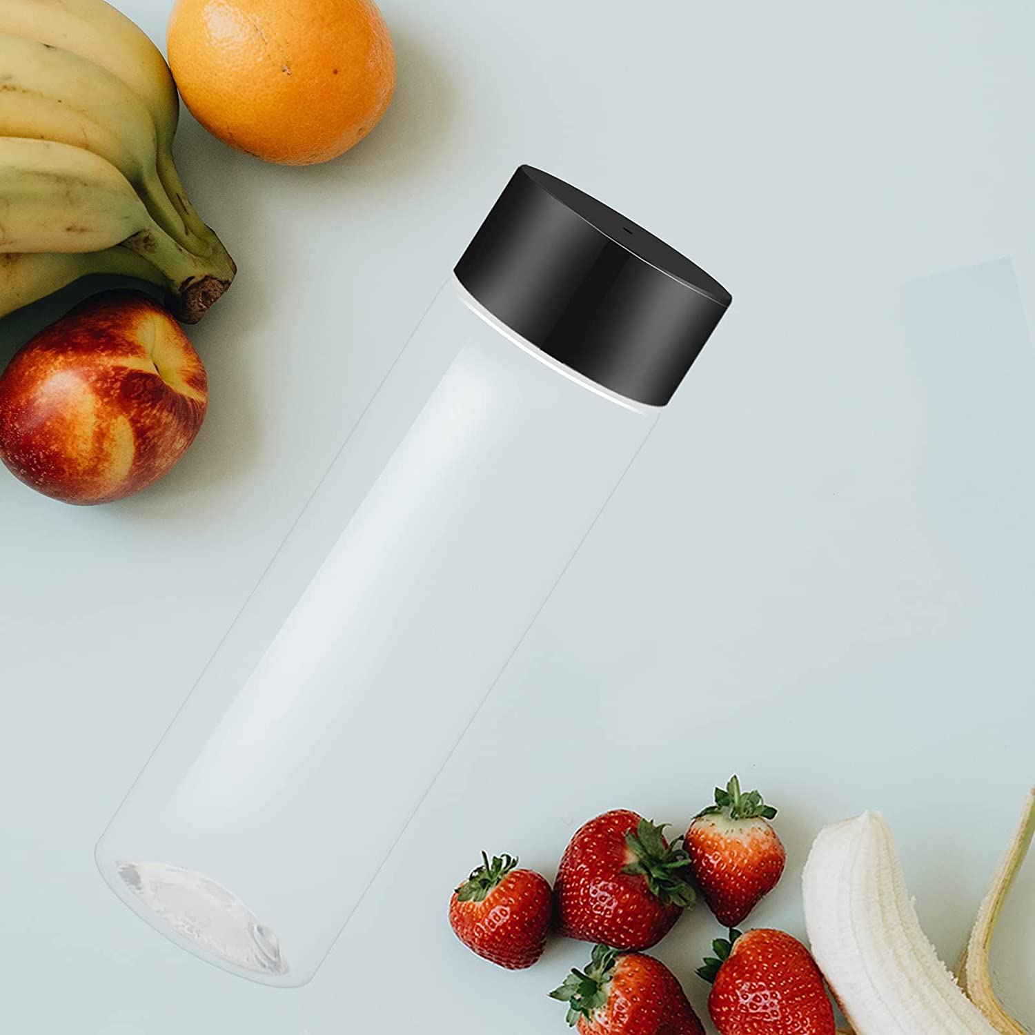 16oz PET Square Plastic Juice Bottles pitcher container with label tamper proof lid caps 500ml beverage drinks bottle