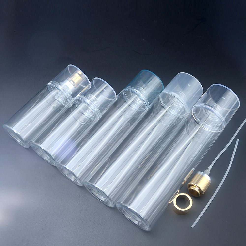 150ml 180ml 250ml Empty Plastic Spray Bottles For Essential Oils, Perfume Atomizer, Fine Mist Spray With Gold Sprayer