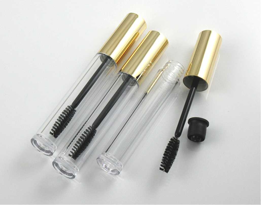 5ml 10ml Pink Plastic Mascara Tube Packaging Container With Nylon Brush Eyeliner Empty Eyebrow Gel Tubes Eyelash Glue Bottle