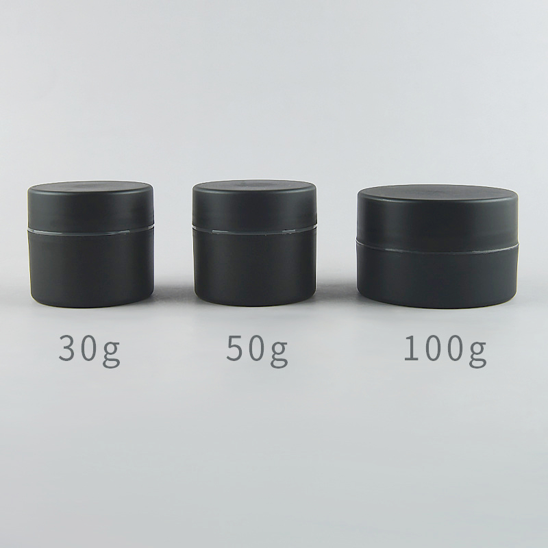 Custom Color 30ml 50ml 100ml round plastic cosmetic container jar double layer PP Jars with lid 30g 50g 100g with PE Gasket