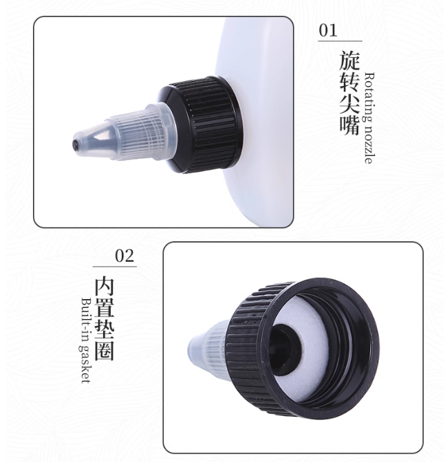 Squeeze Dropper Bottle For Salad Sushi Potato Chips. Plastic PE Squeeze Bottle With Twist Top Cap