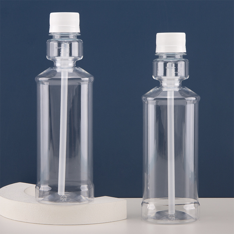 New design Transparent 250ml mouth wash recycled plastic mouthwash PET bottle with white screw cap