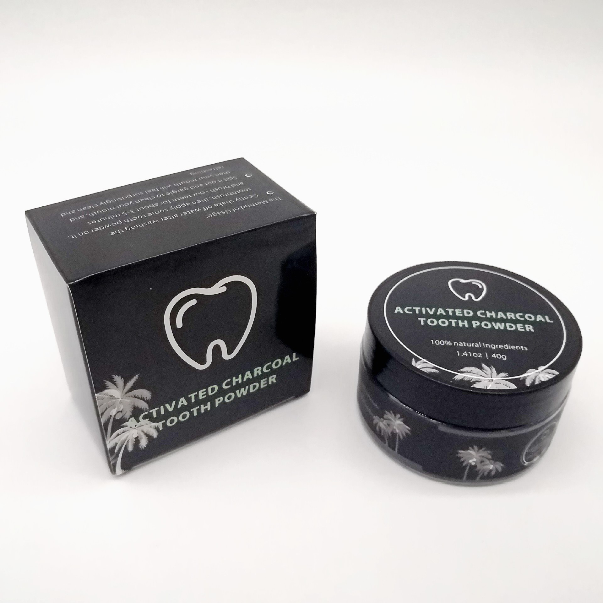 Tooth powder jar 100ml 120ml 150ml 200ml 250ml 300ml 500ml 8oz Black cosmetic jar for cream cosmetic packaging containers