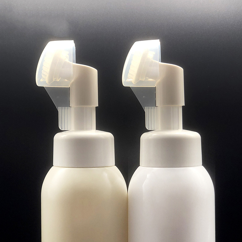 Gradient Color 30ml 120ml 150ml PET Plastic Lash Foam Pump Bottle Frosted With Silicone Brush 250ml foaming hand soap bottle