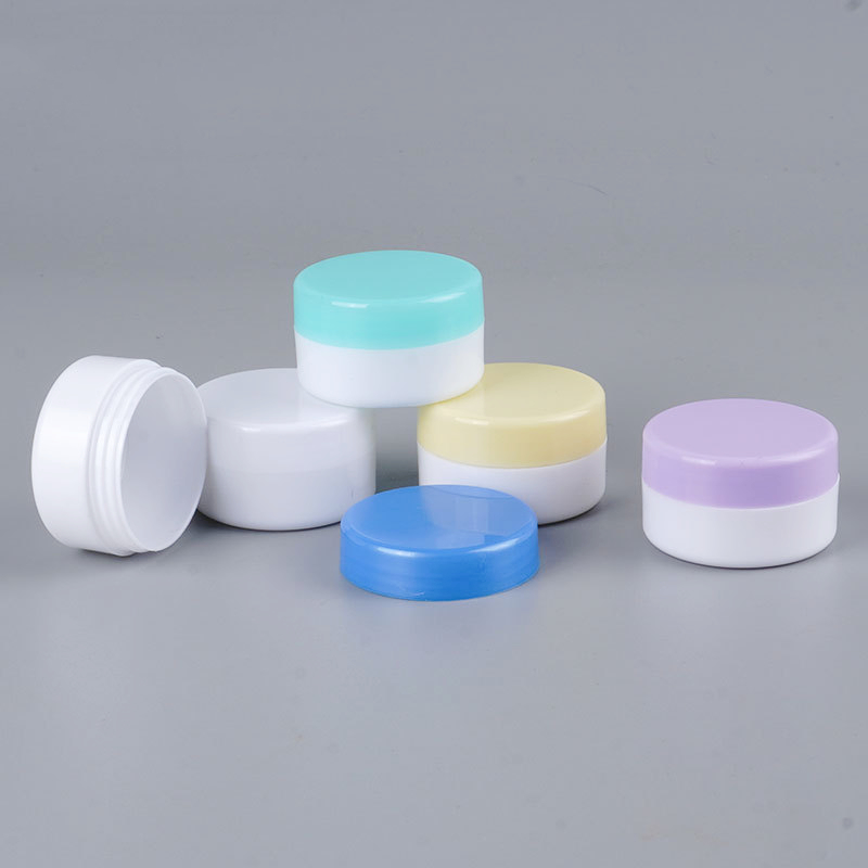 Color PP face cream jar 10g 20g 30g plastic cream bottle 20g emulsion Lotion face serum travel dispenser vial round jar with lid