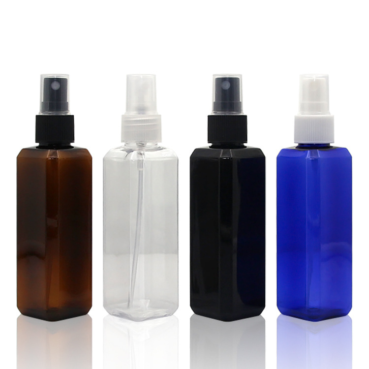 Color 20ml 30ml 50ml 60ml 100ml 120ml 150ml Square PET Plastic spray bottle Alcohol perfume Essential Oil fine mist spray bottle