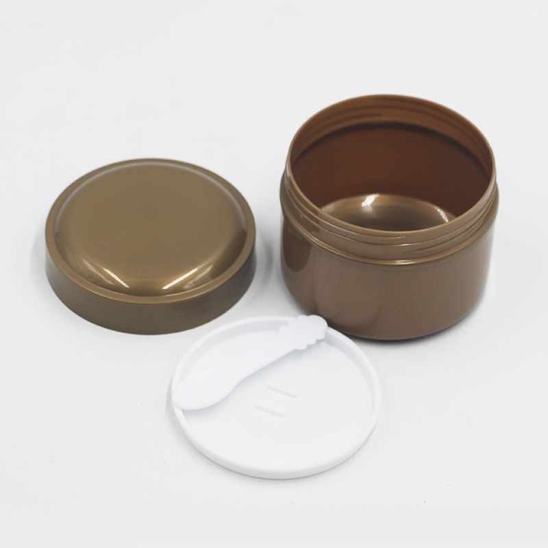 250g PP plastic cream jar body scrub massage jar with spoon cosmetic skin care cream body butter Hair gel packaging