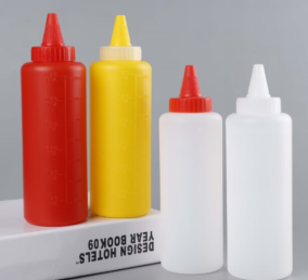 250ml 500ml Sauce Bottles Dispenser Clear Food Grade Plastic Squeeze Bottle 8oz 16oz Cooking Condiment Container Squeeze Bottles