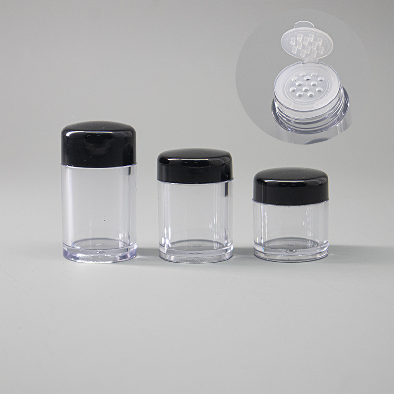 loose powder jar 100ml 120ml 150ml 200ml 250ml 300ml 500ml 8oz Black cosmetic jar for cream cosmetic packaging containers