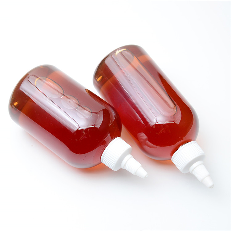 250ml 350ml Food Grade PET Plastic Honey Syrup Squeeze Bottles Plastic Squeeze Sauce Bottle with Flip Top Cap