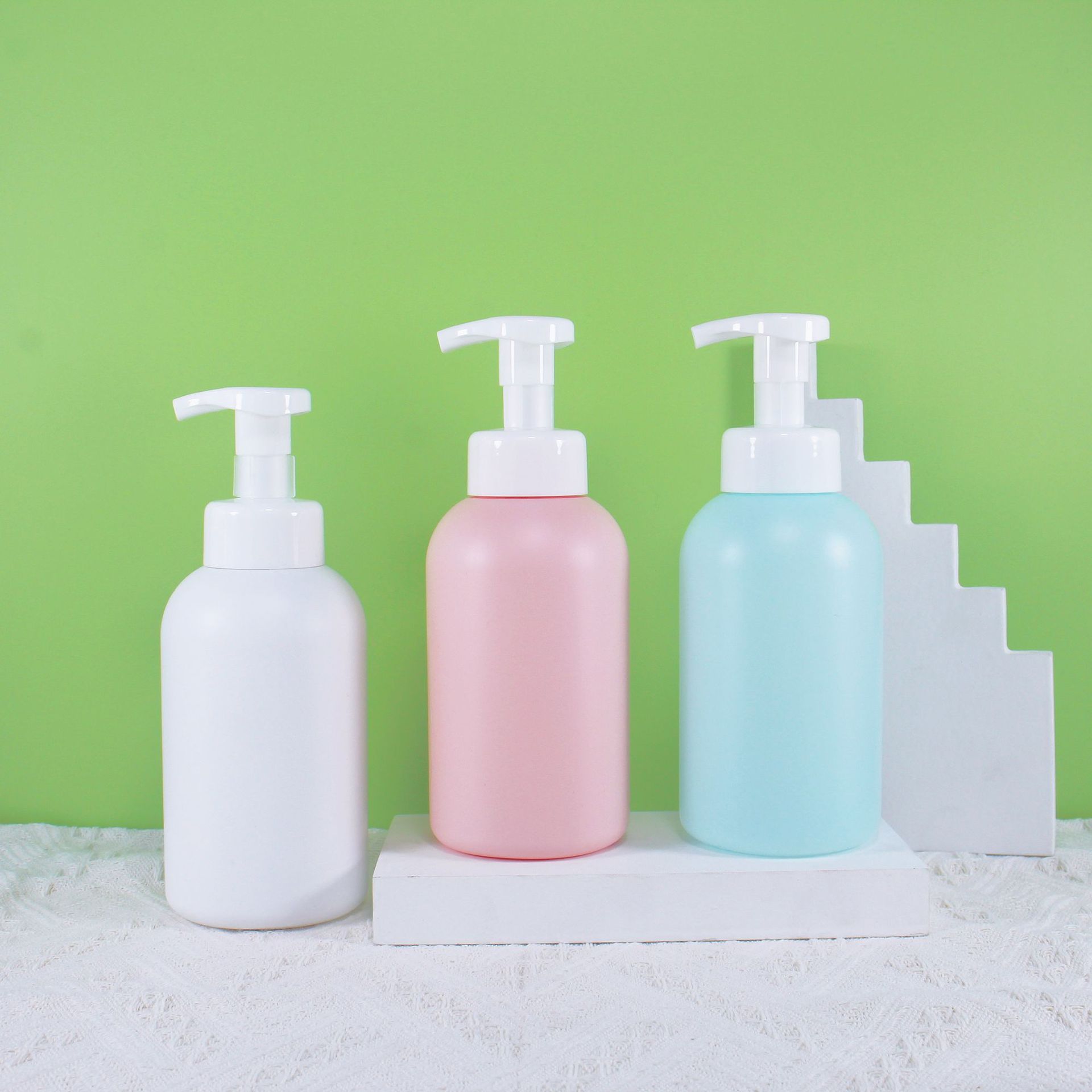 pet plastic 500ml pink foam bottle lash foam bottles empty foam pump face wash Mousse lotion shower gel bottle
