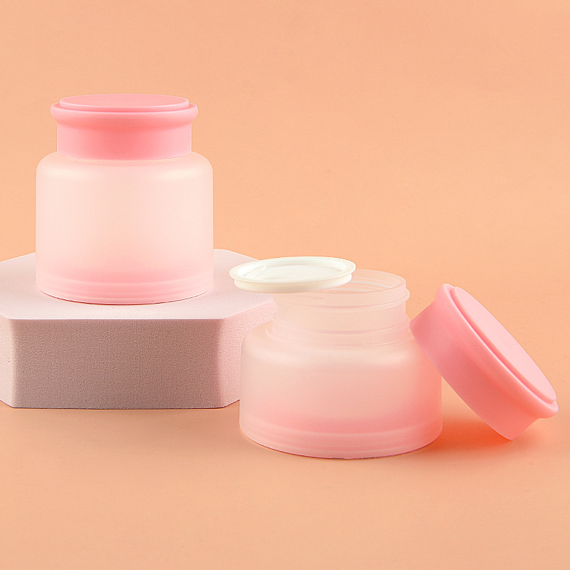 30g 50g 100g PP Double Wall Refillable Baby Lotion Jar Clear Pink Blue Portable Travel Face Cream Jar Plastic Cosmetic Packaging