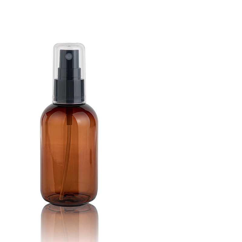 Full Cover 50ml 80ml 100ml 120ml 150ml Round PET Plastic Spray Bottle Perfume Fragrance Sanitizer Alcohol Pump Spray Bottle