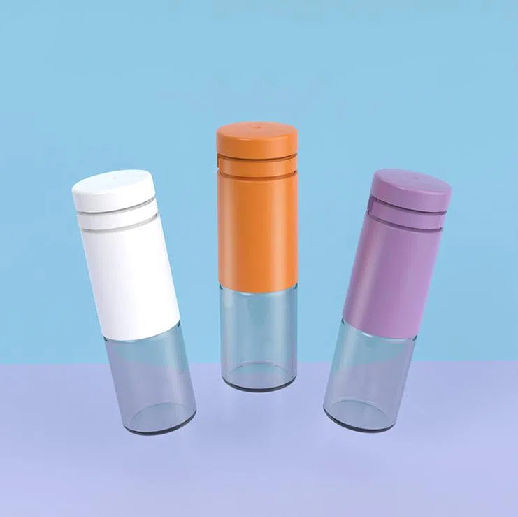 New 3ml 5ml 7ml 10ml cosmetic liquid dropper bottle double silo water powder mix bottle freeze-dried lyophilized powder bottle