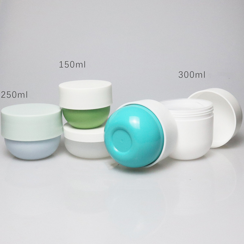 150g Hair Cream Container 250g/8oz Wide Mouth Round Bottom Hair Cream Wax Jar 200g Thick Wall Cosmetic Body Scrub Jar with Lids