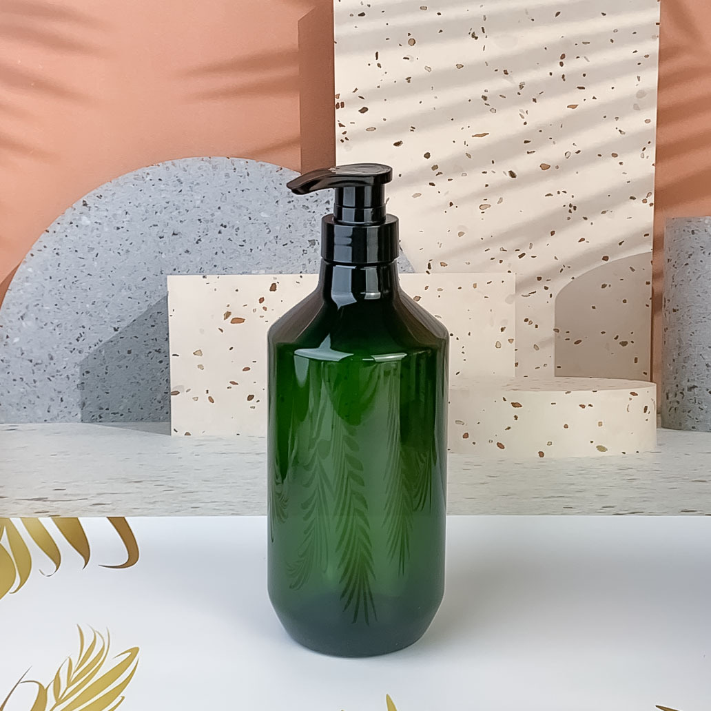 Home Hotel 500ml 750ml shampoo bottles wholesale PET Plastic Empty Lotion Bottle Purple Body Wash Shower Gel Bottle with Pump