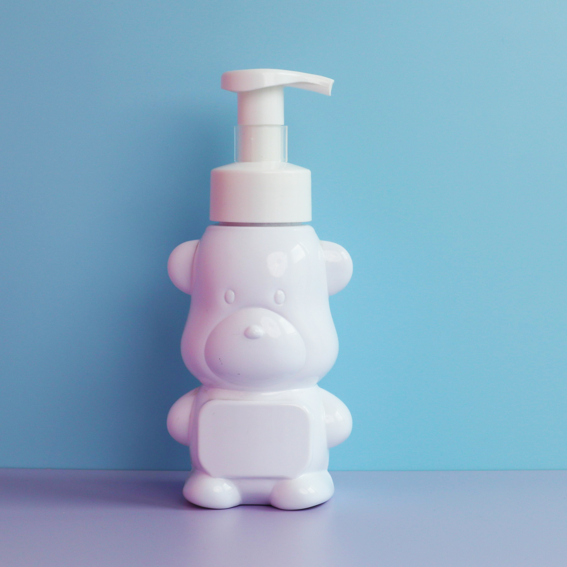 400ml PET Plastic Bear Shape White Mousse Foam Bottle Kids Hand Sanitizer Body Wash Skin Care Cleanser Foam Pump Bottle