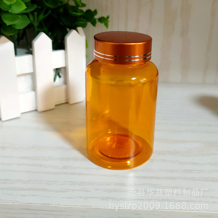 Wholesale 150cc PET Plastic Green capsule packaging bottle  Vitamin Medical Pill Capsule Packing Jar