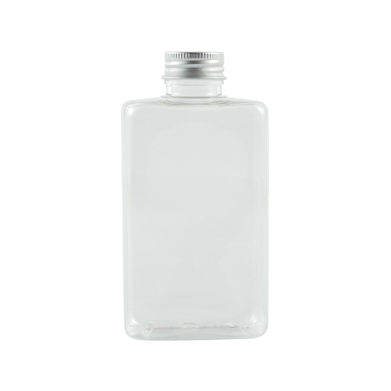 300ml Pet Square Beverage Bottle Plastic Ins Juice Coffee Wine Rectangle Milk Tea Bottle  Beverage Bottles For Juice